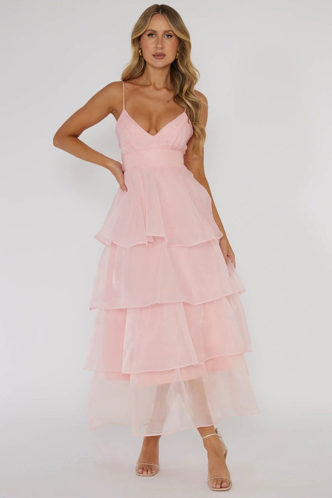 Ethereal Glamour V-neck dress