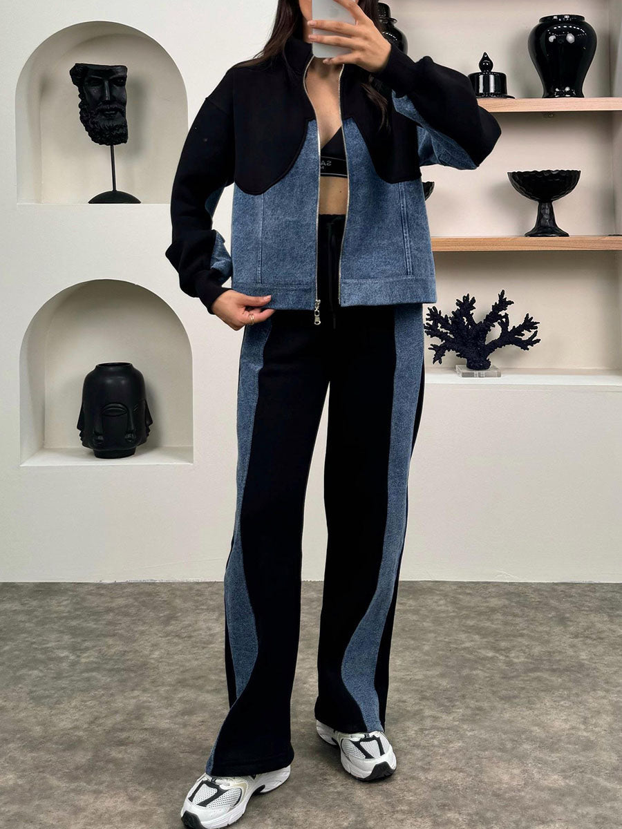 Paris Set - Spliced Casual Two-Piece Set for Autumn and Winter