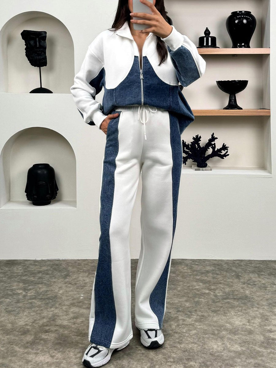 Paris Set - Spliced Casual Two-Piece Set for Autumn and Winter