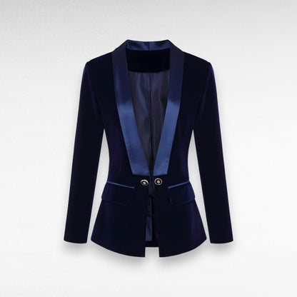 Camille Velvet Blazer - Slim Fit, Single Button