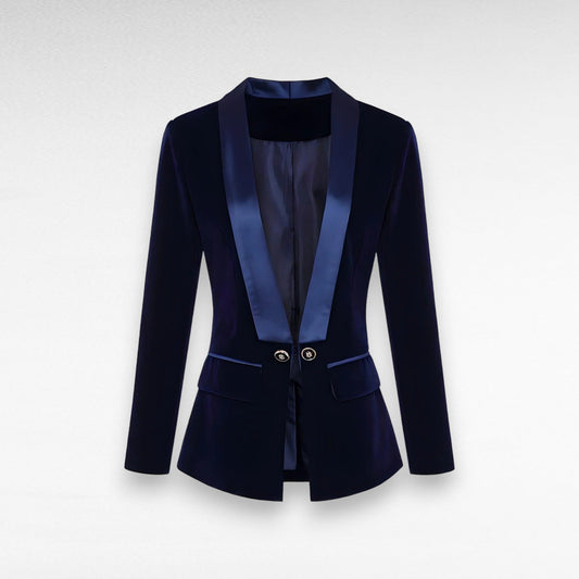 Camille Velvet Blazer - Slim Fit, Single Button