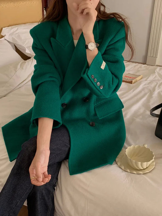 Elisa Women's Wool Blazer - Button, Tailored