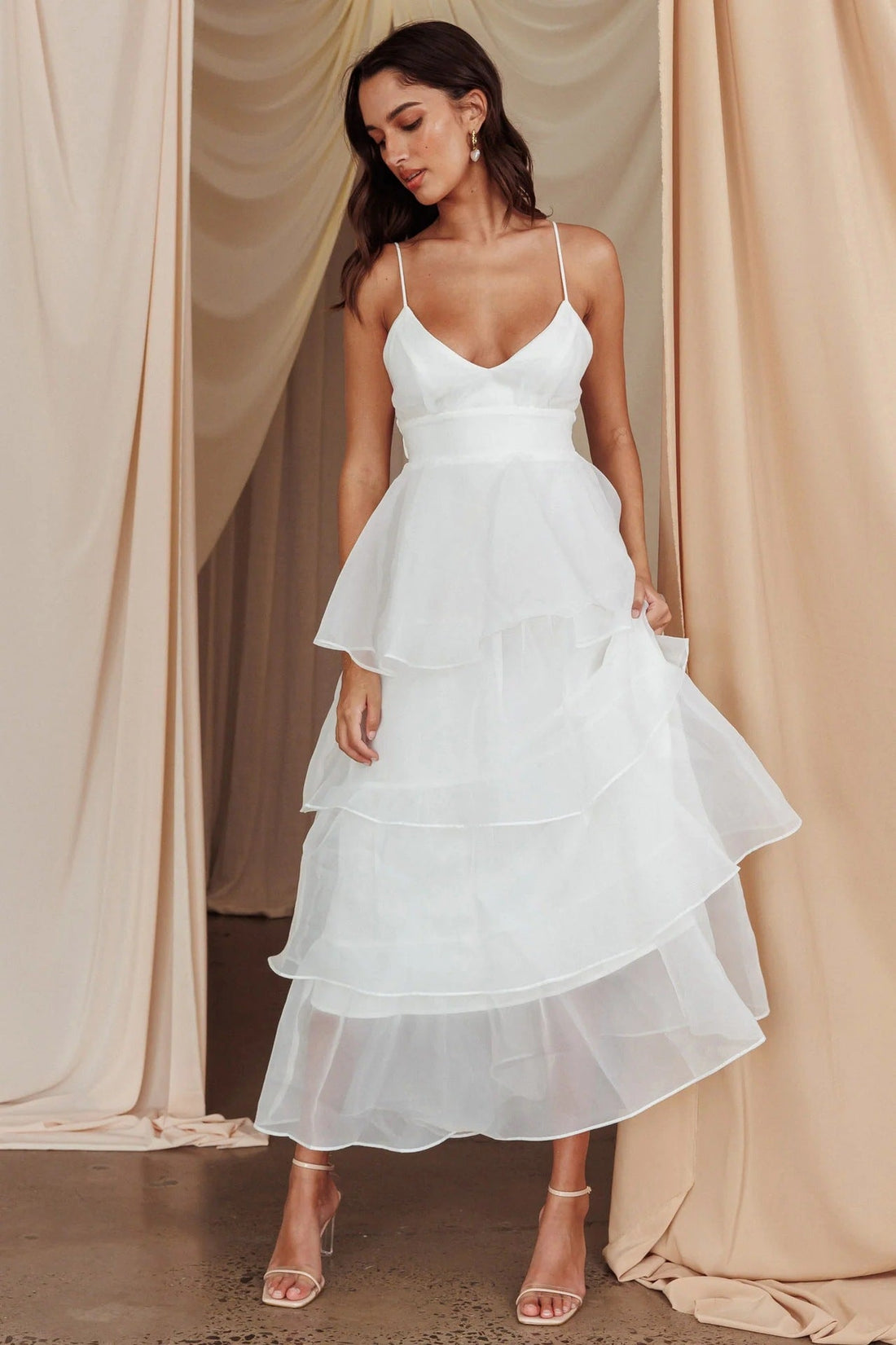 Ethereal Glamour V-neck dress