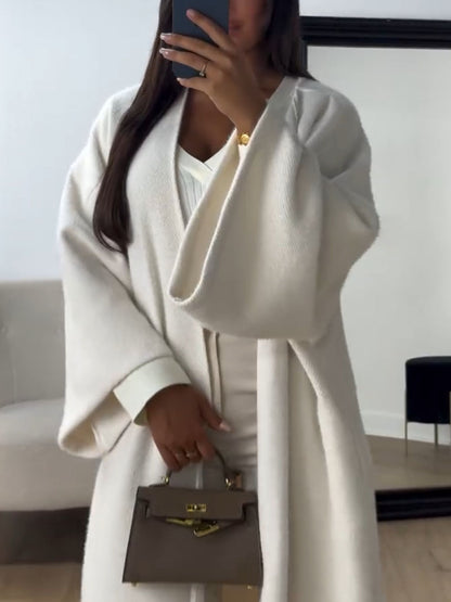 Loose Solid Color Coat - Fall, Winter