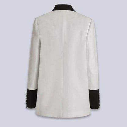 Madame Women's Double-Breasted Blazer - Button, Elegant