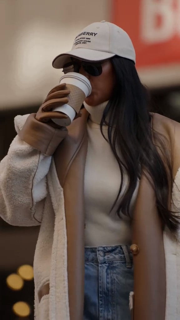 Sofia Coat – Timeless Elegance & Shearling Warmth | Premium Synthetic Leather Wrap Coat