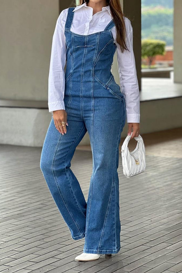 Straight-Leg Jumpsuit with Back Knot – Elegance and Style in One Garment ✨
