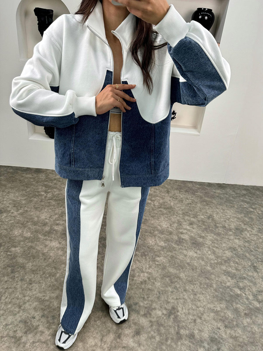 Paris Set - Spliced Casual Two-Piece Set for Autumn and Winter