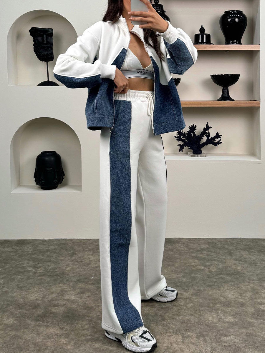 Paris Set - Spliced Casual Two-Piece Set for Autumn and Winter