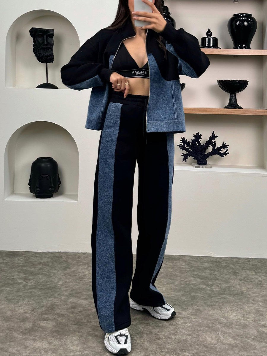 Paris Set - Spliced Casual Two-Piece Set for Autumn and Winter